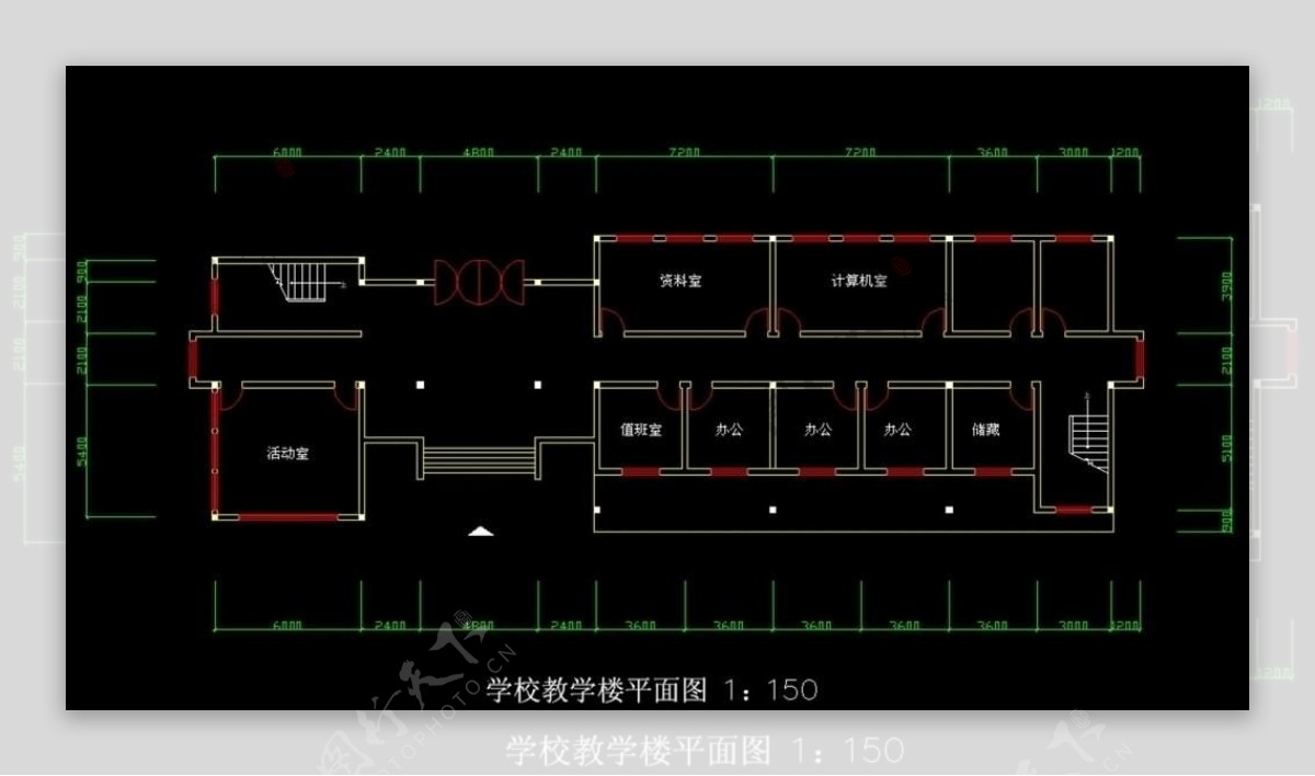 CAD办公楼平面图