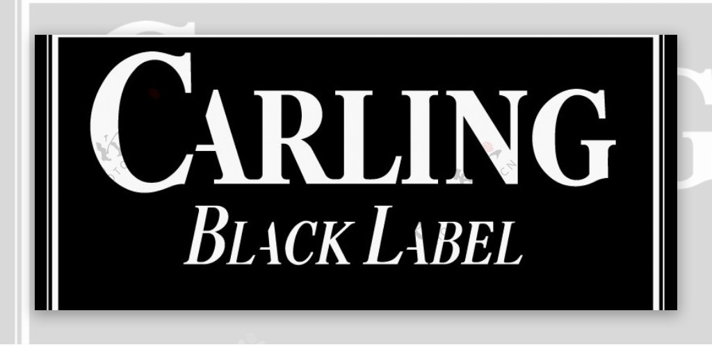 CarlingBlacklabellogo设计欣赏卡兰黑色标签标志设计欣赏