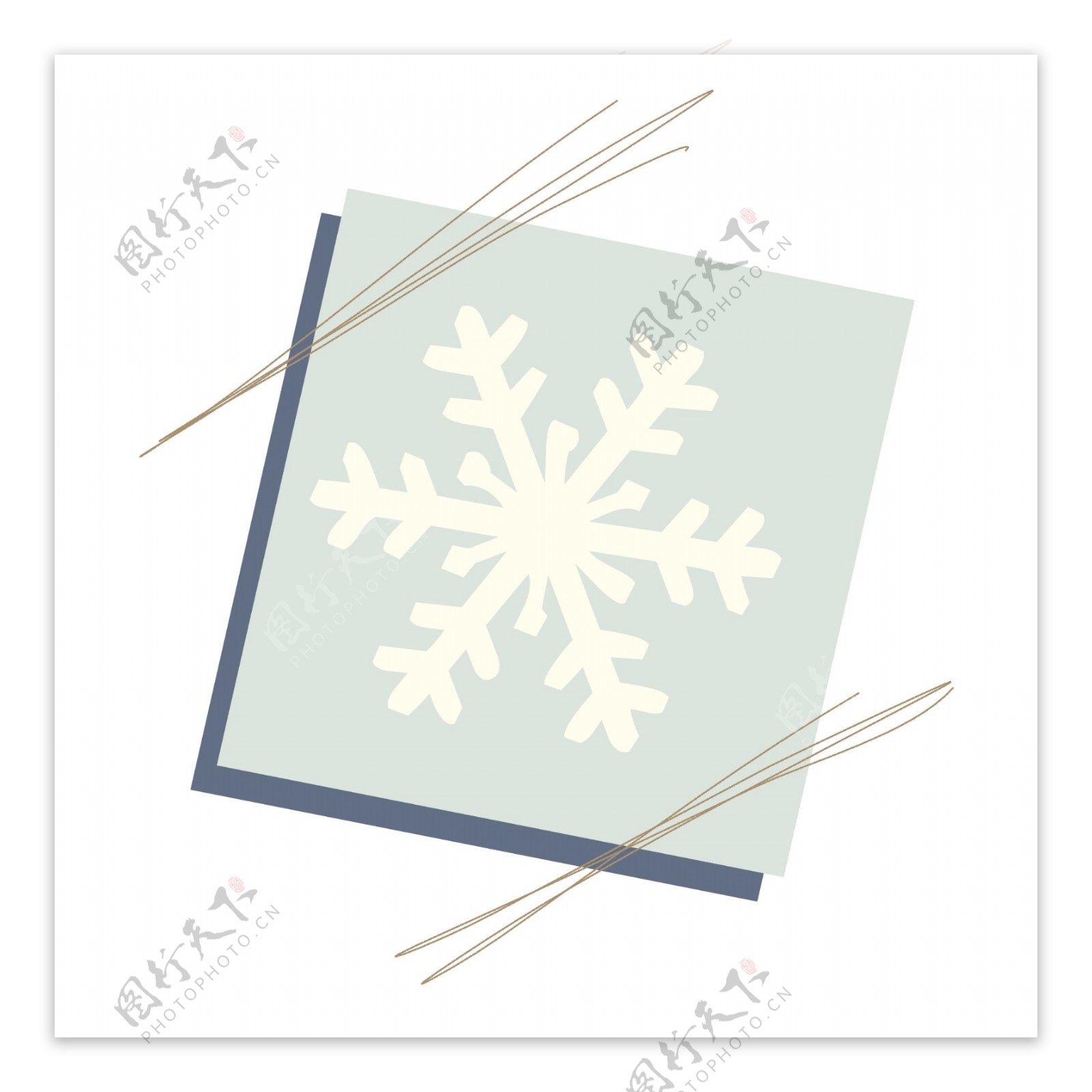 印花矢量图徽章标记抽象雪花色彩免费素材