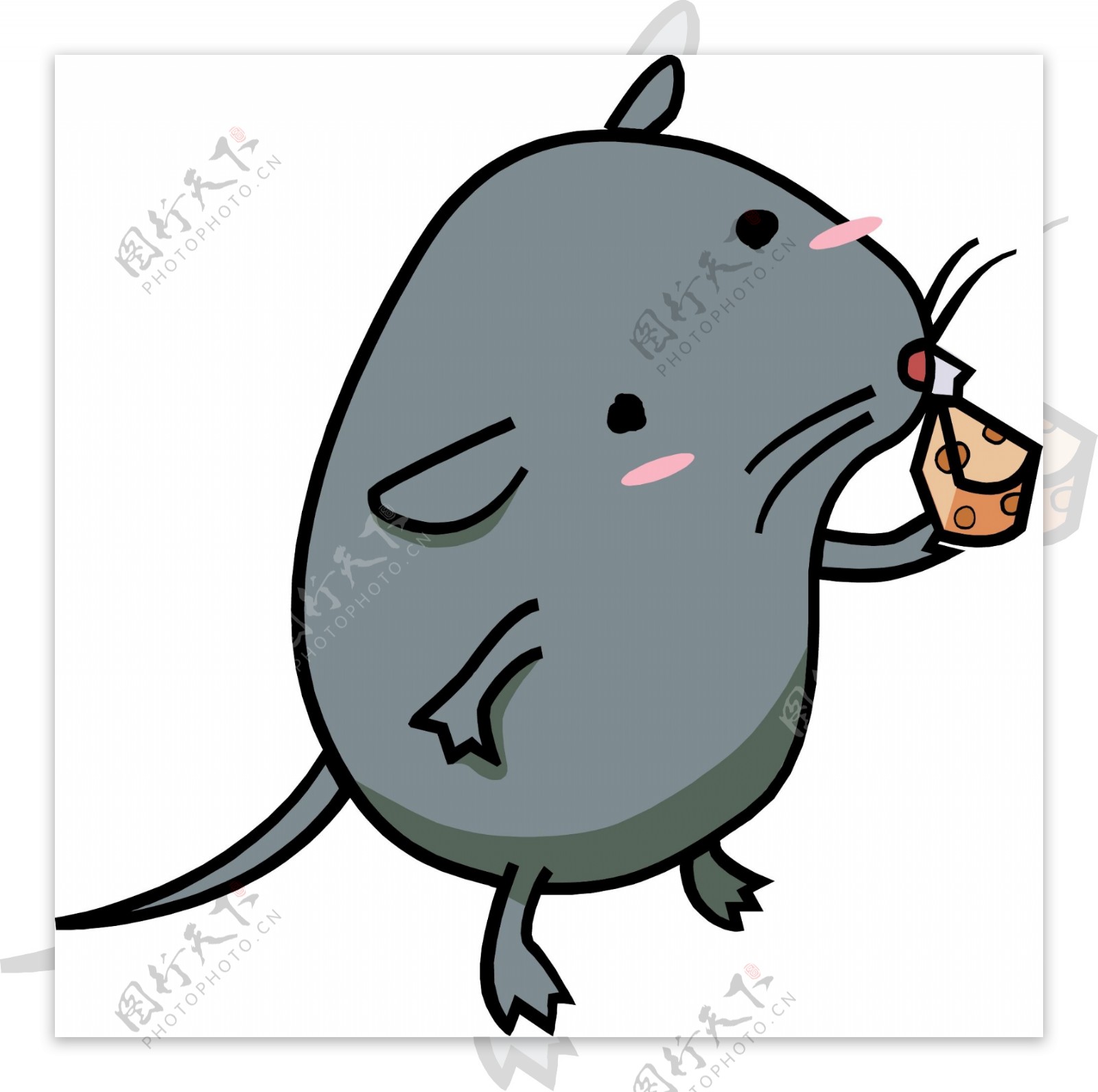 印花矢量图动物老鼠可爱卡通色彩免费素材