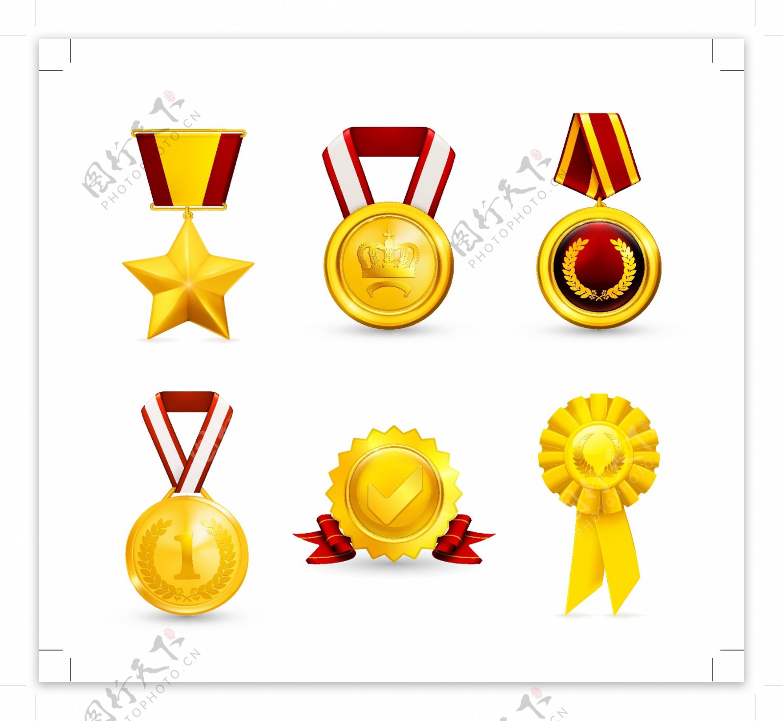 勋章奖牌标签图片