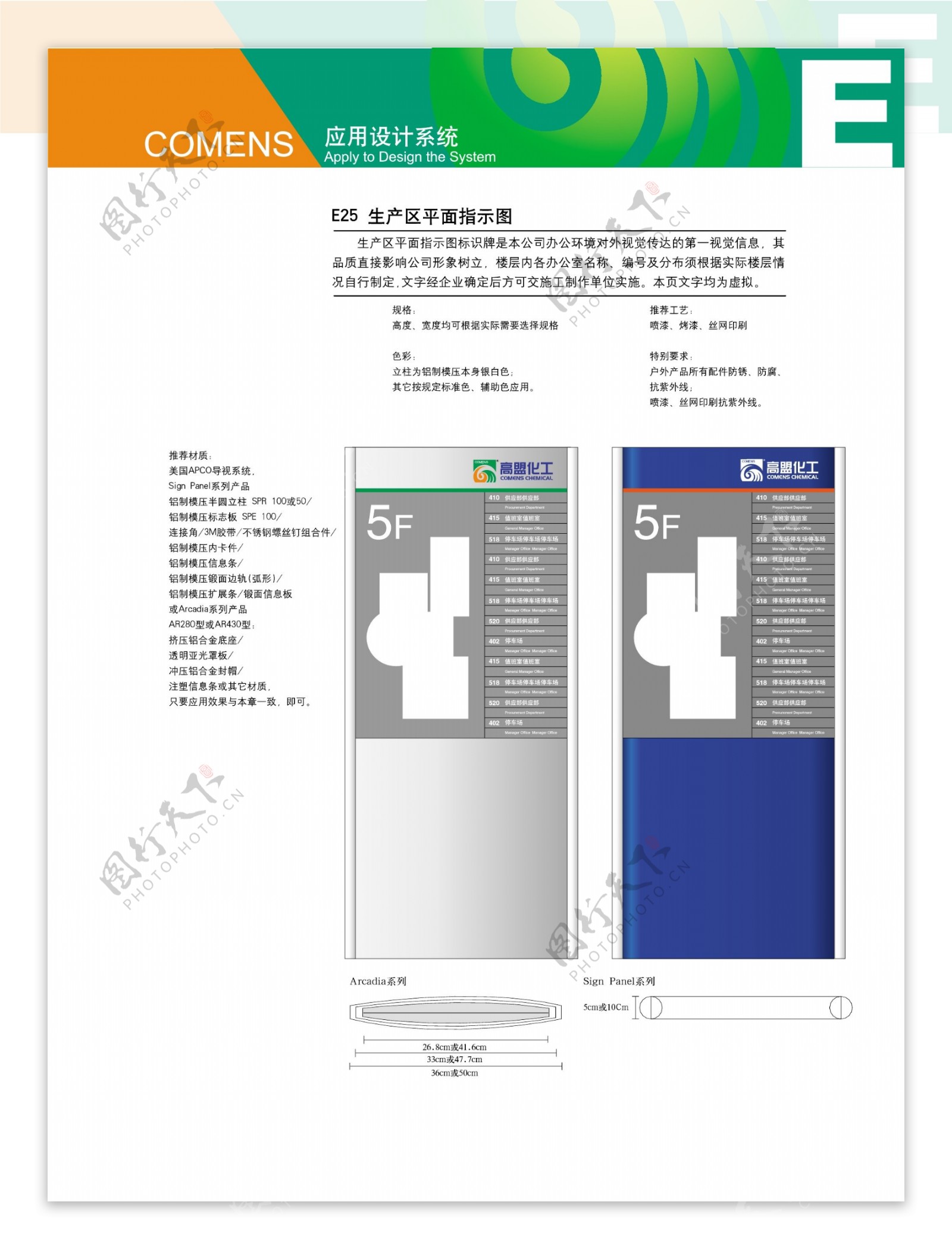 高盟VI标识系统设计方案生产区平面指示图