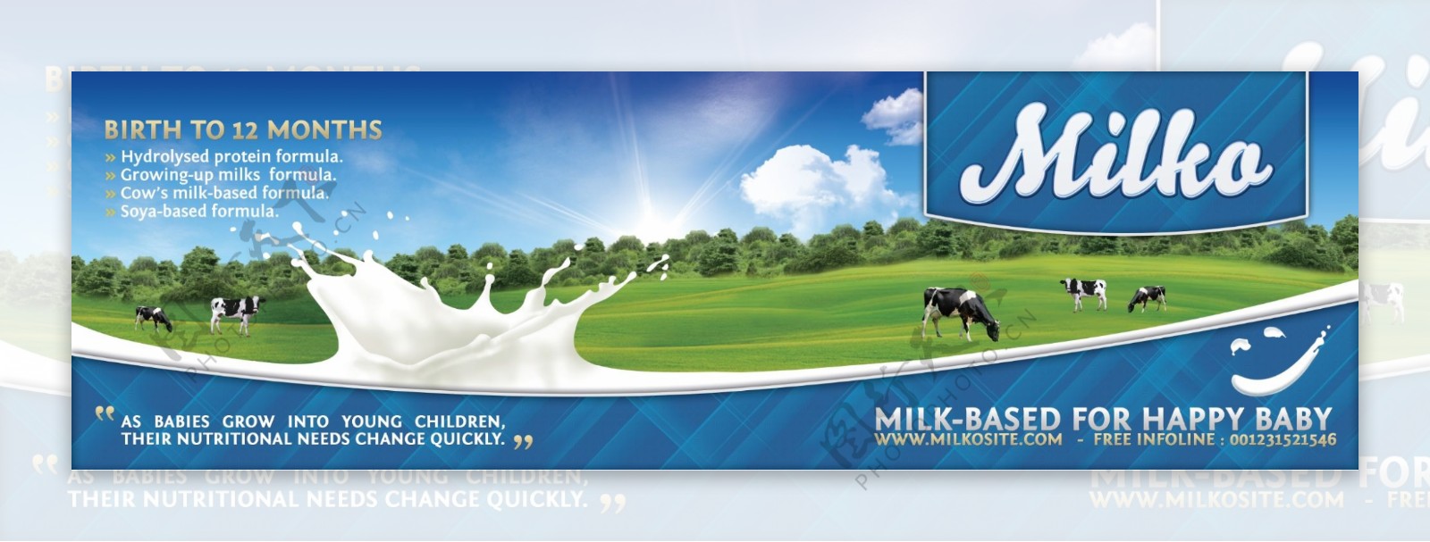 奶粉牛奶海报图片