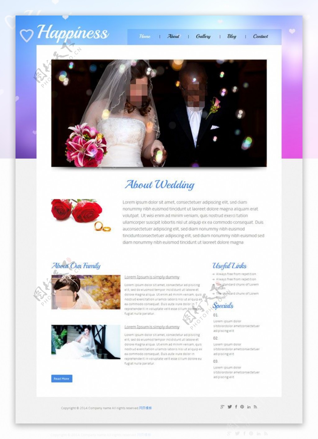 婚纱摄影网站模板