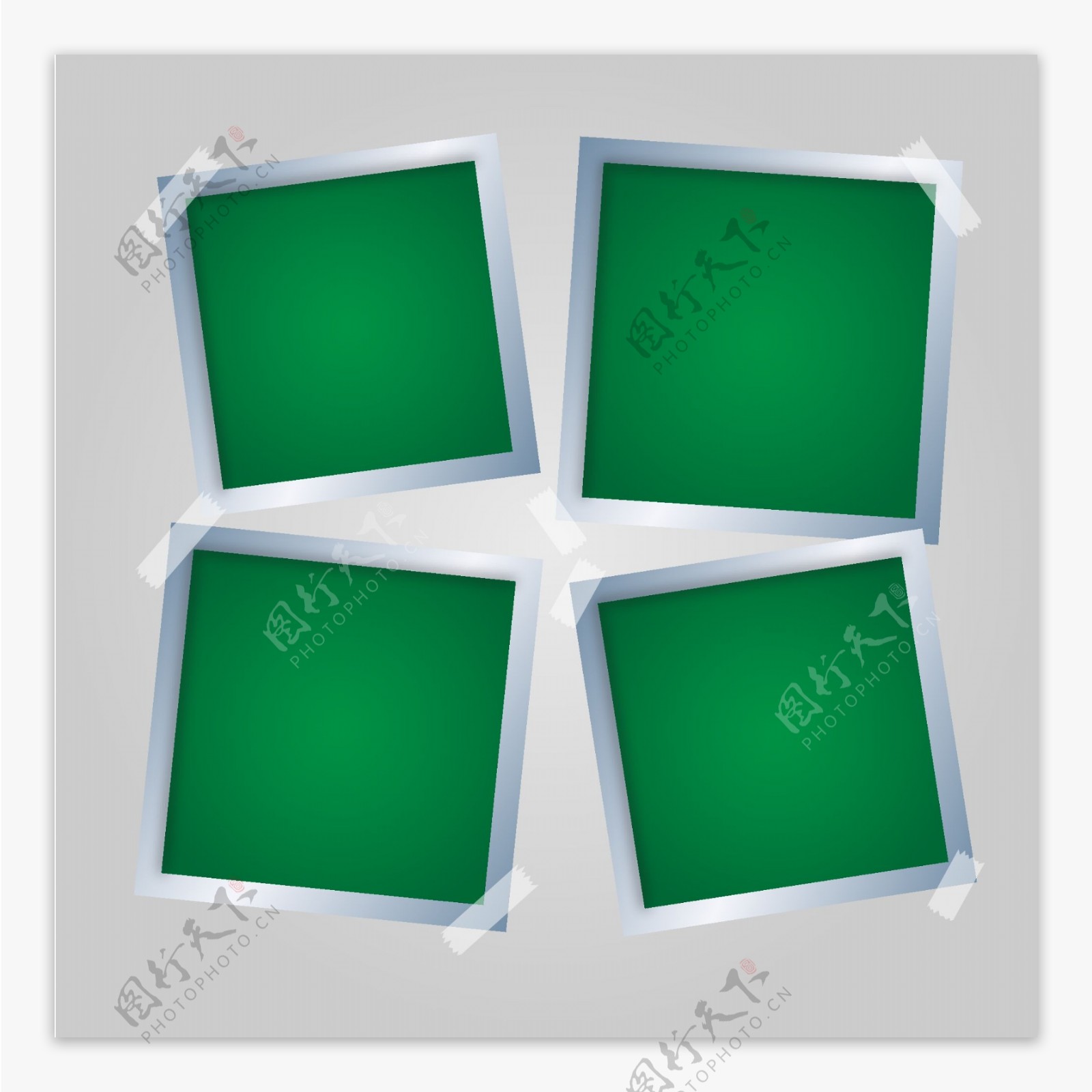 绿色立体相框