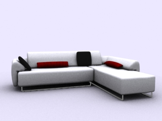 沙发组合3d模型家具效果图17
