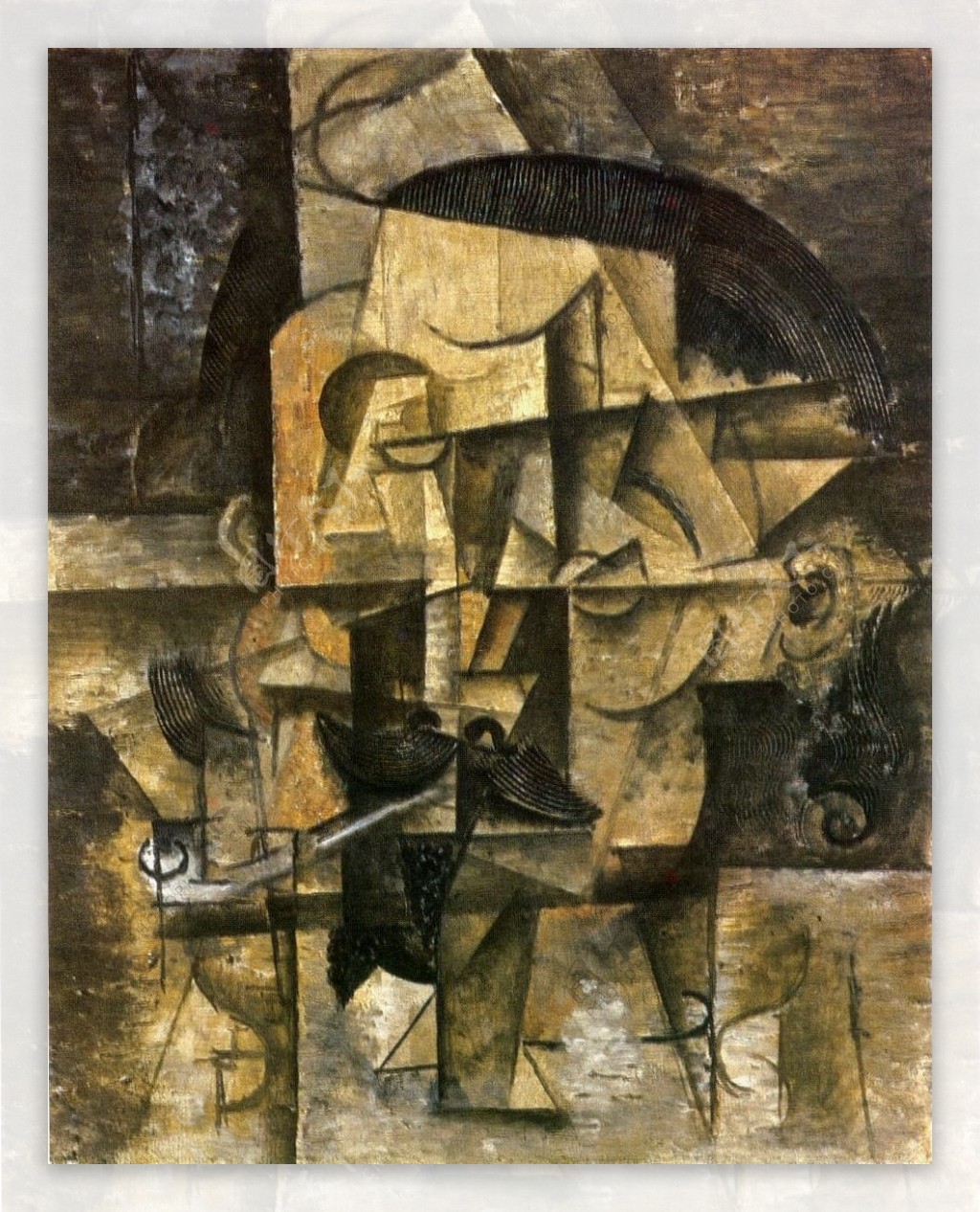1912Lepo濡昬西班牙画家巴勃罗毕加索抽象油画人物人体油画装饰画