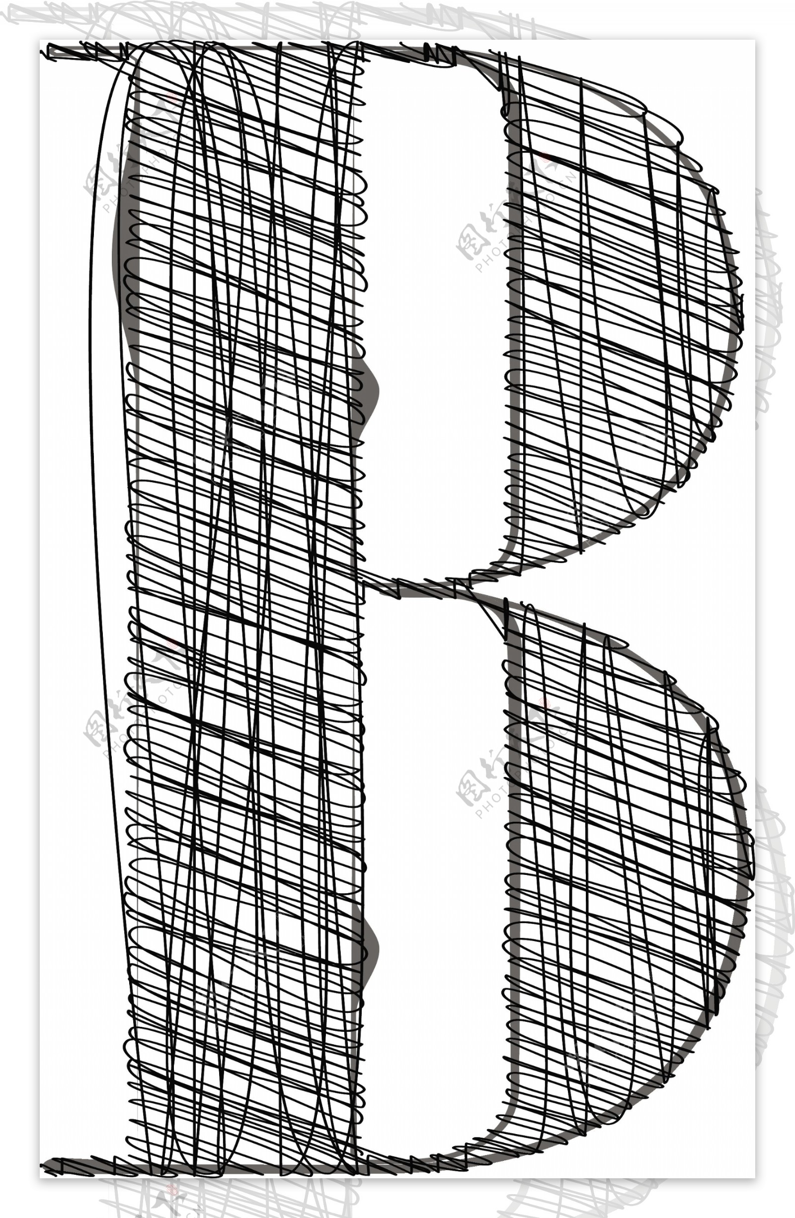 手绘字体矢量插画