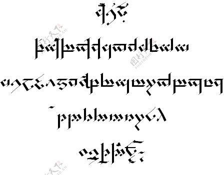 诺多精灵Tengwar字体