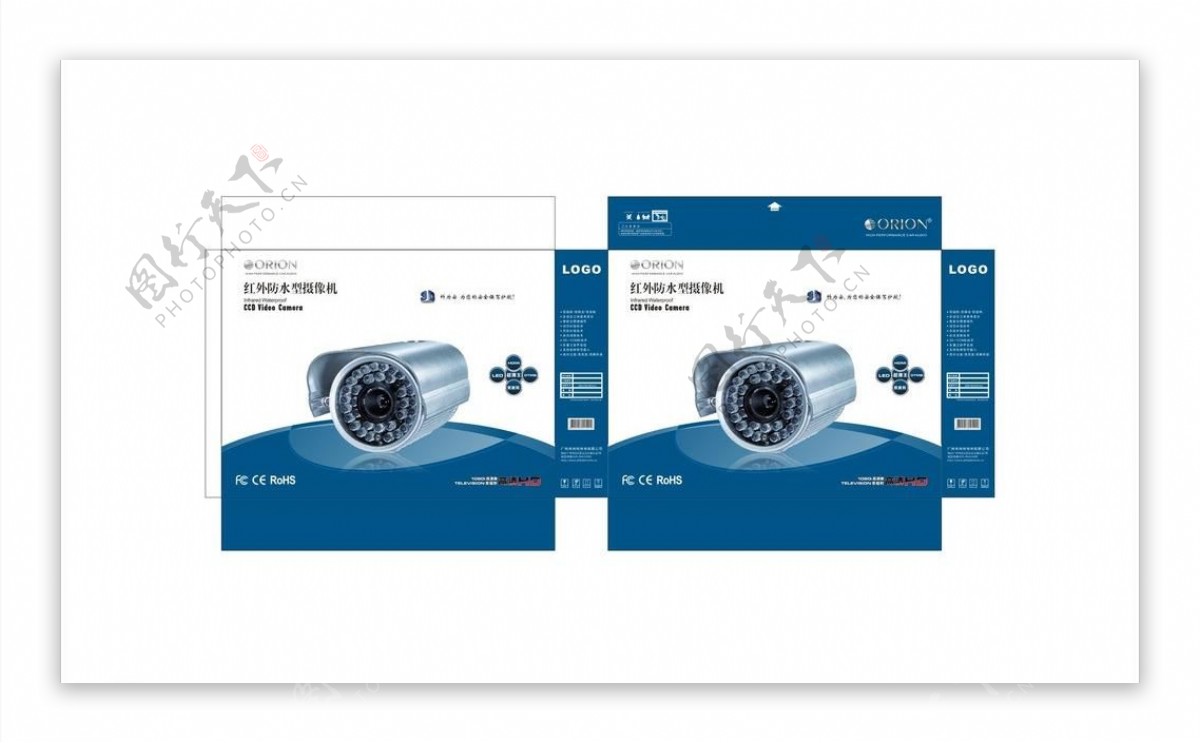 监控包装平面图图片