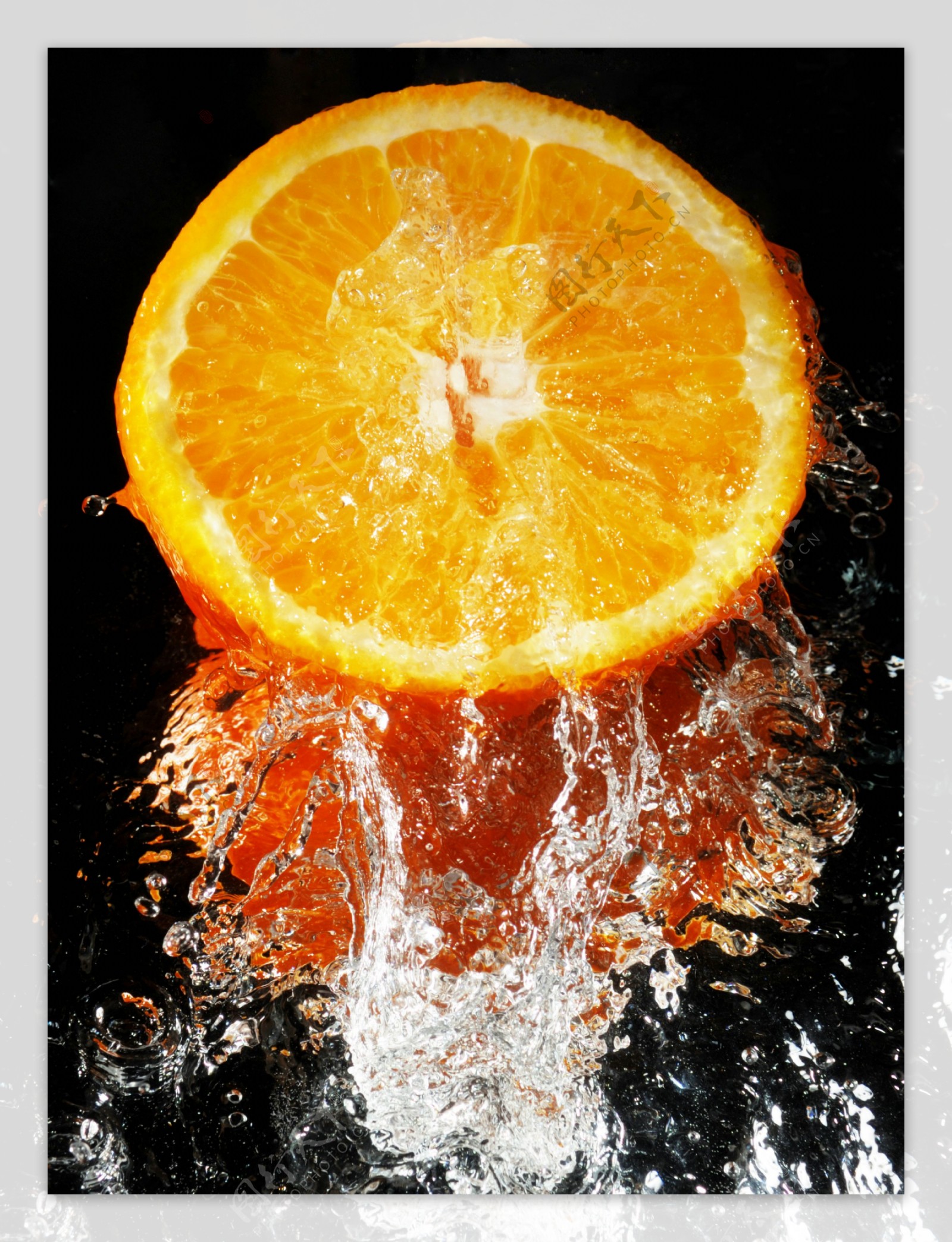 动感水花水滴柠檬桔子图片