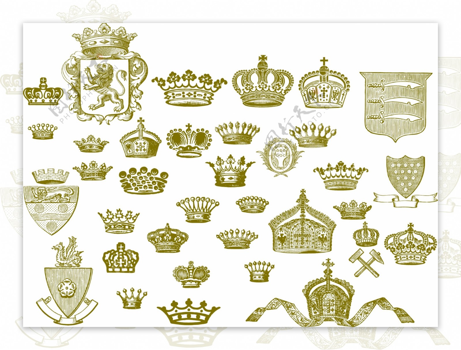 欧式皇冠系列矢量素材图片