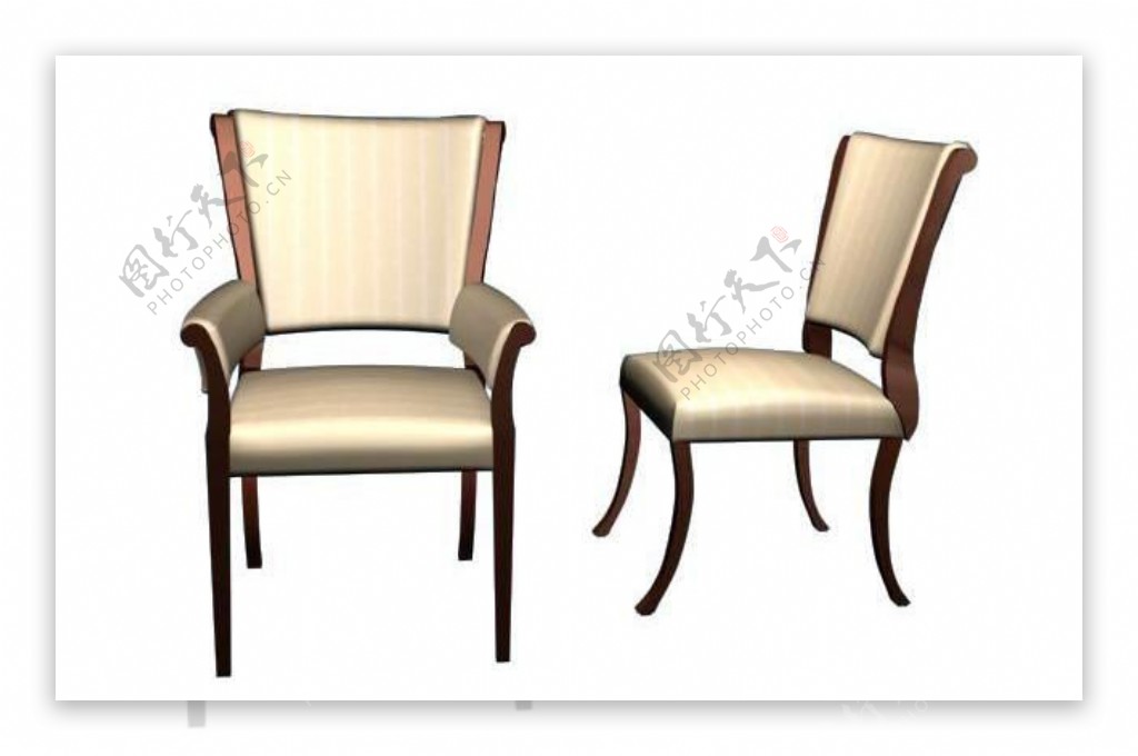 欧式家具椅子0343D模型