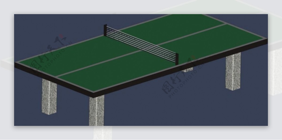 乒乓球台模型图片