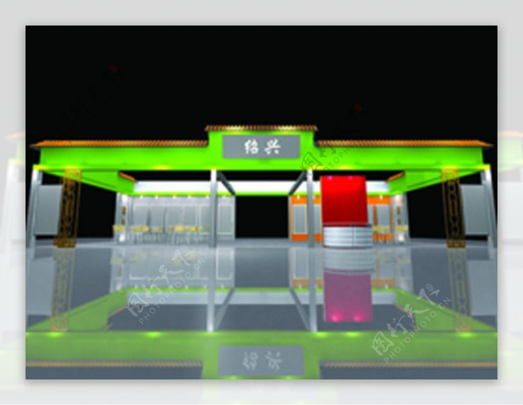 展览展示3D模型免费下载