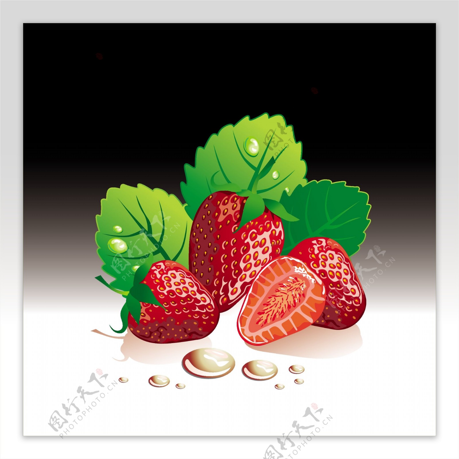 草莓西瓜草莓和牛奶