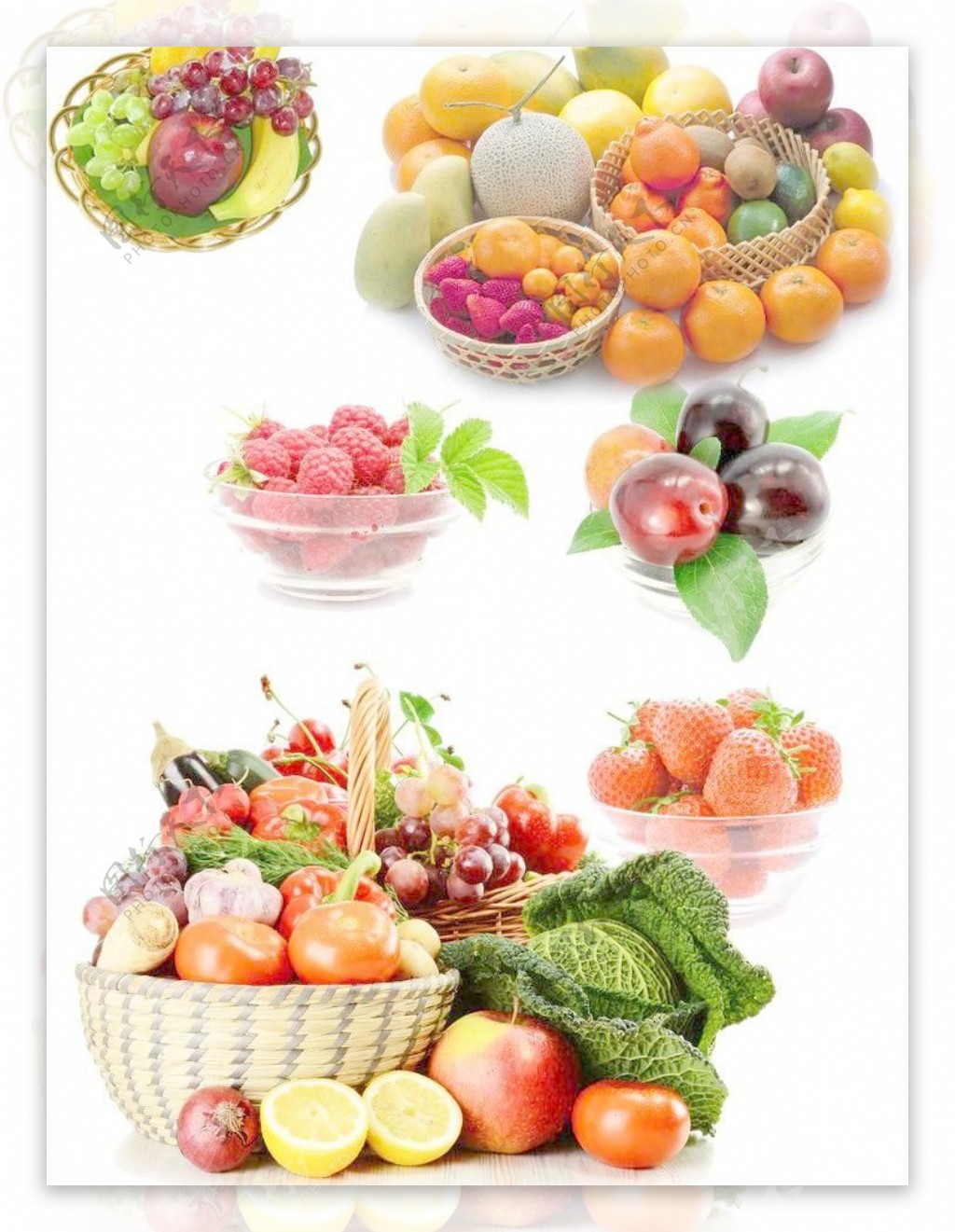 水果篮子蔬菜图片