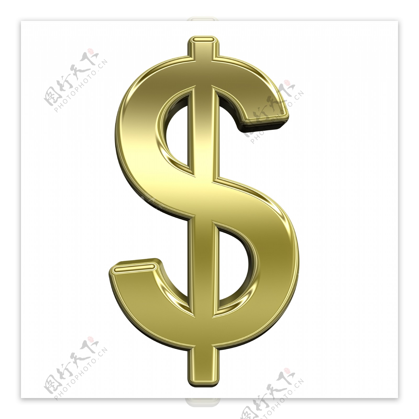 美元符号从闪亮的金色字母集图片素材-编号07206747-图行天下