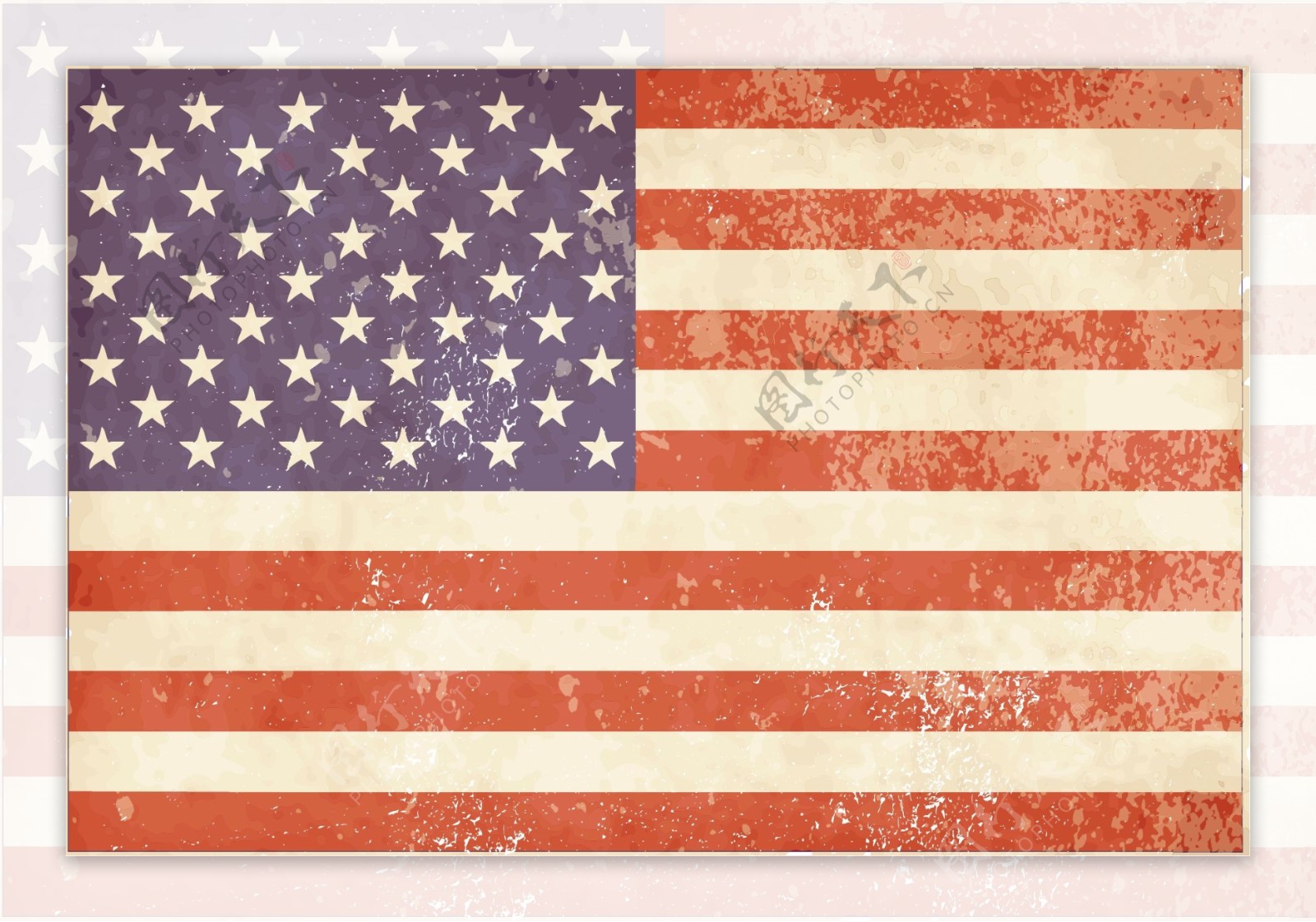 老式的美国国旗