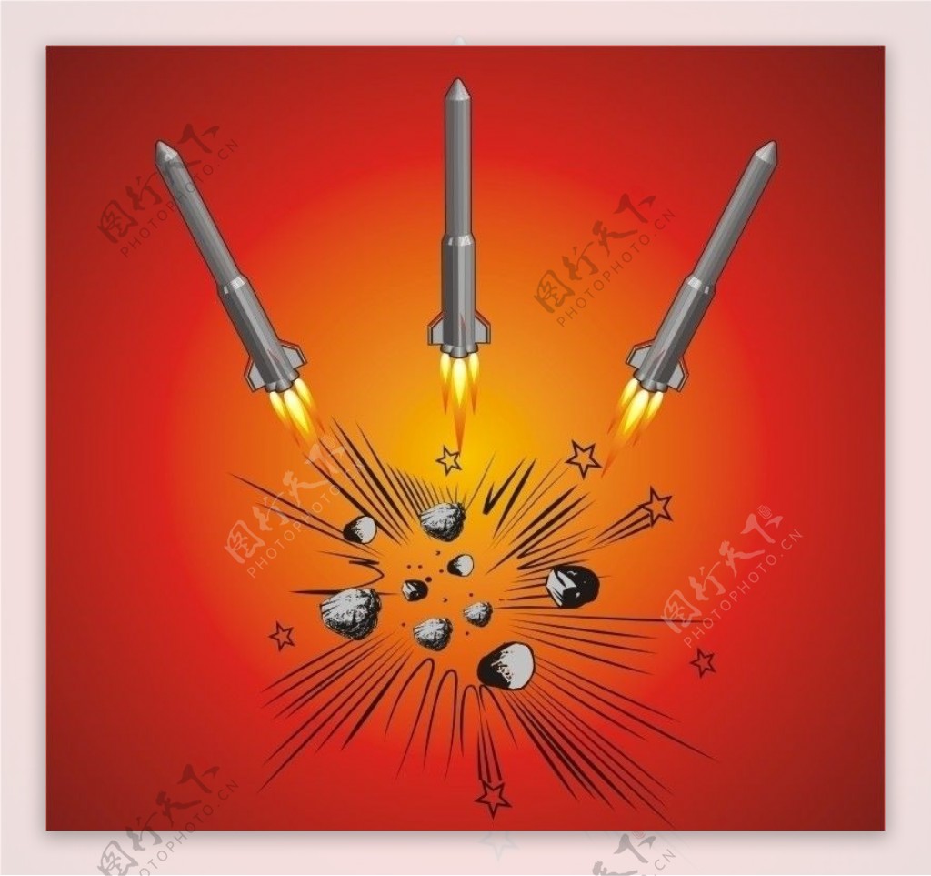 导弹爆炸图图片