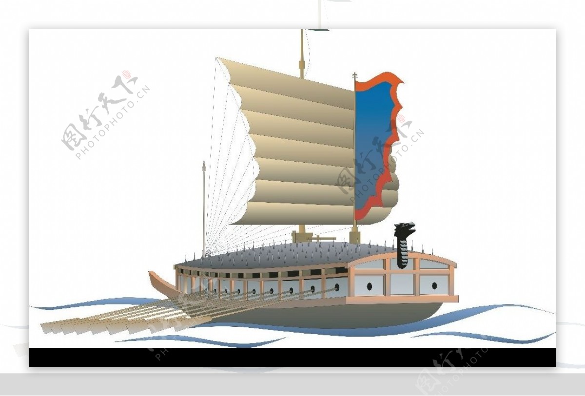 古代战船图片