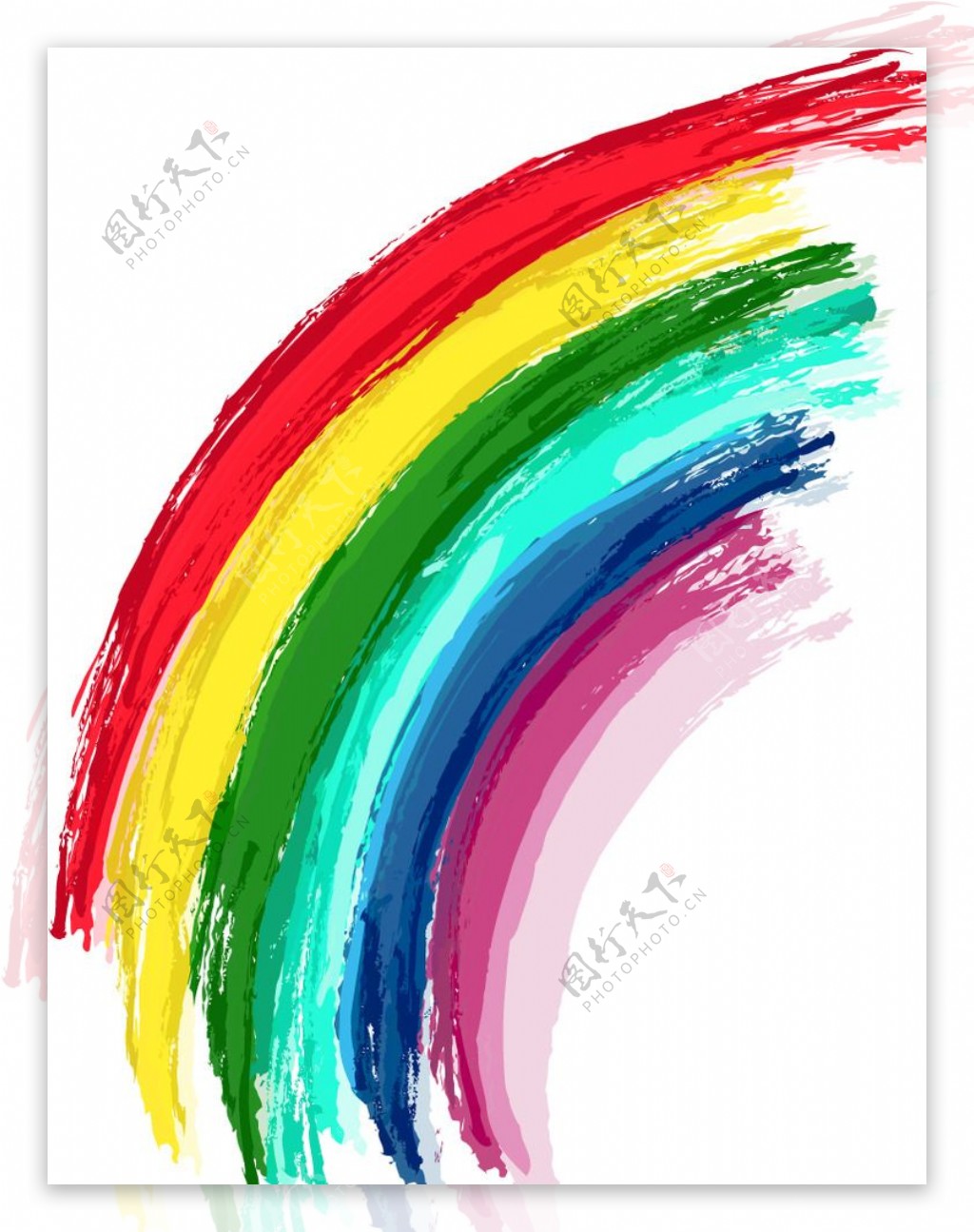 七色彩虹背景图片