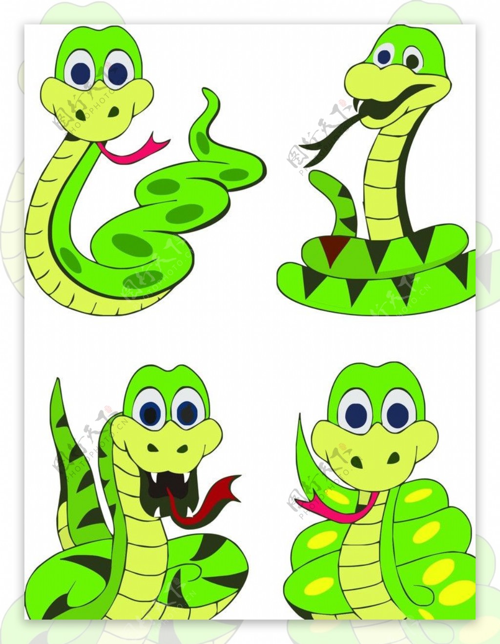卡通矢量蛇图片