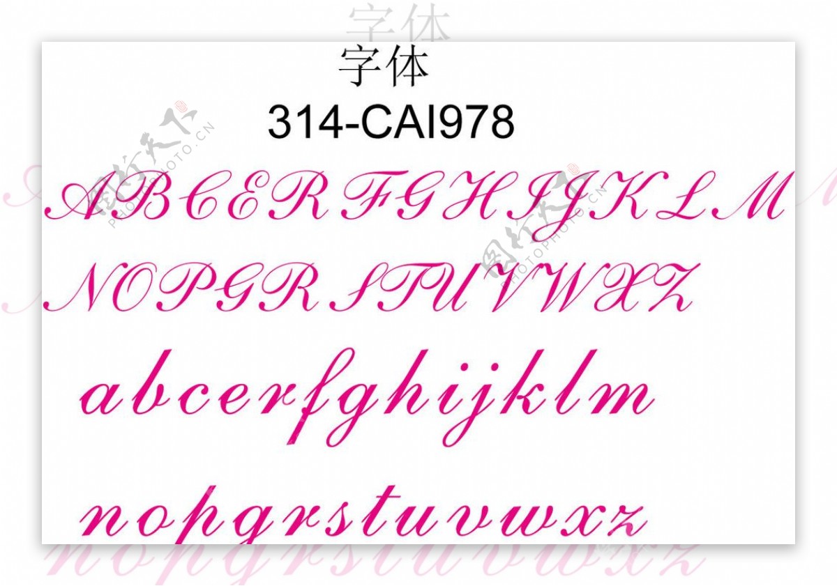 314CAI978字体