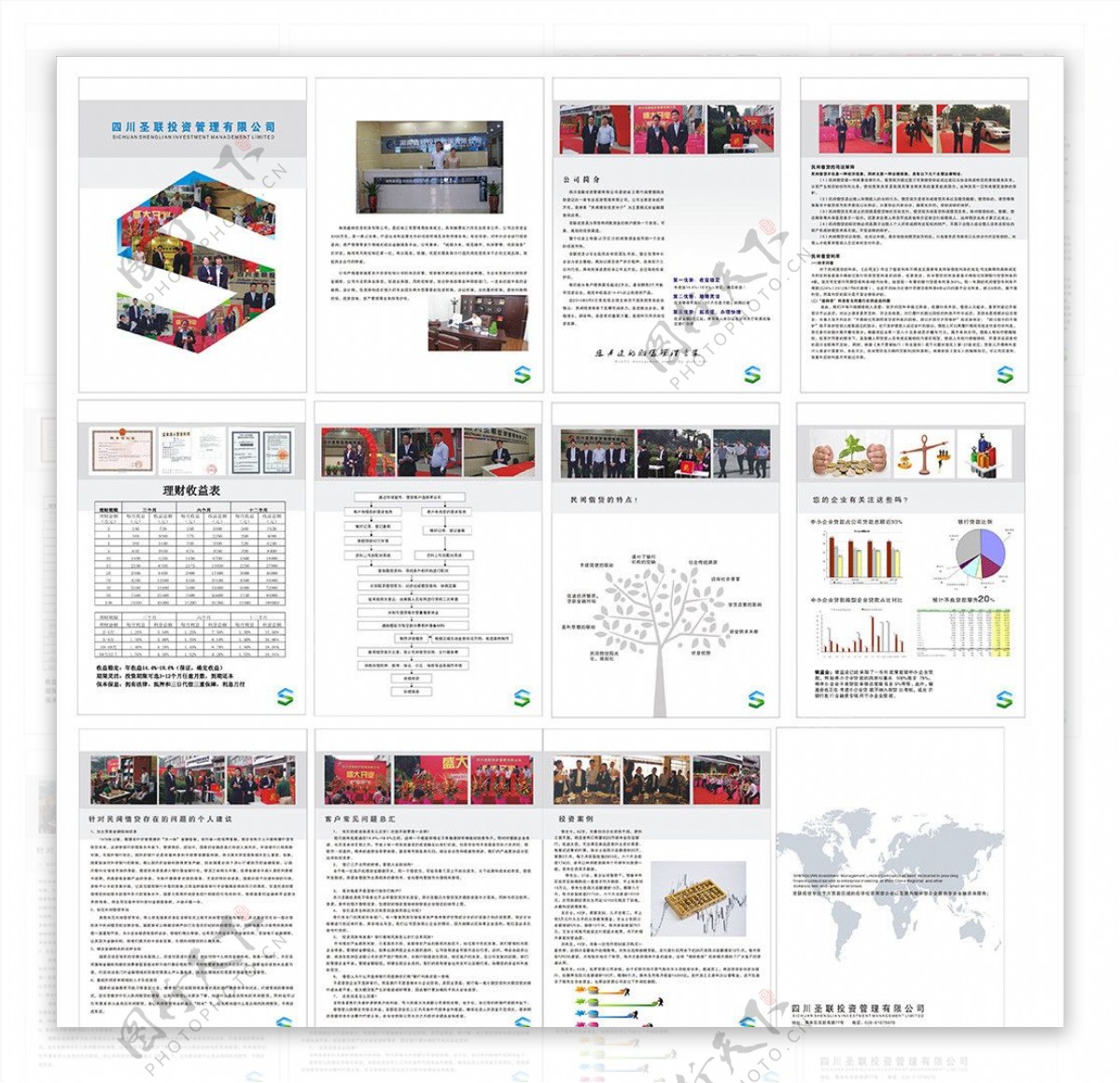 四川圣联投资管理画册图片