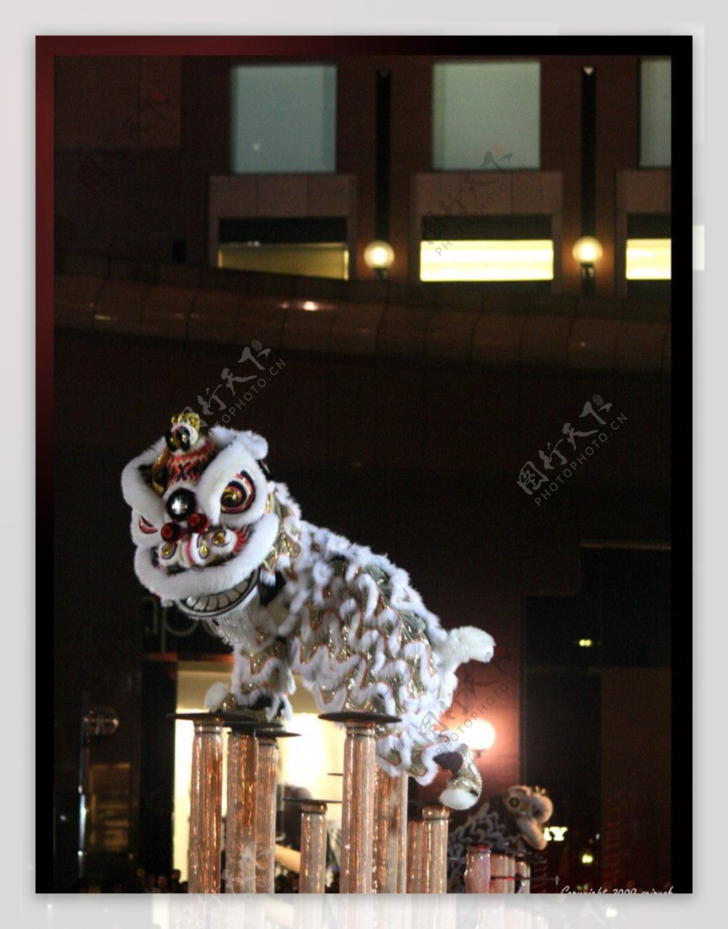 舞狮南狮中国传统文化表演艺术瑰宝节庆华人狮子liondance桩图片
