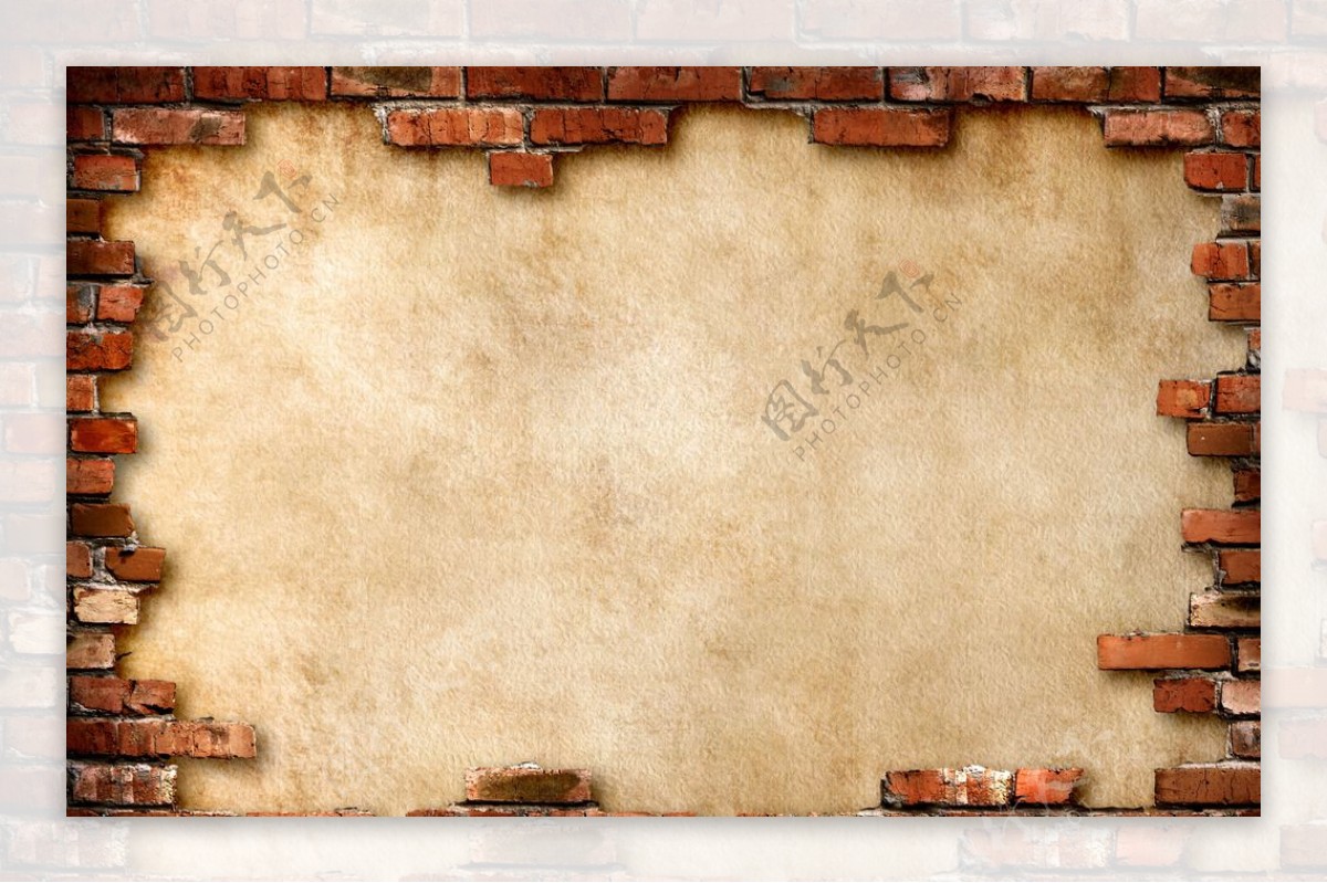 复古墙砖背景图图片