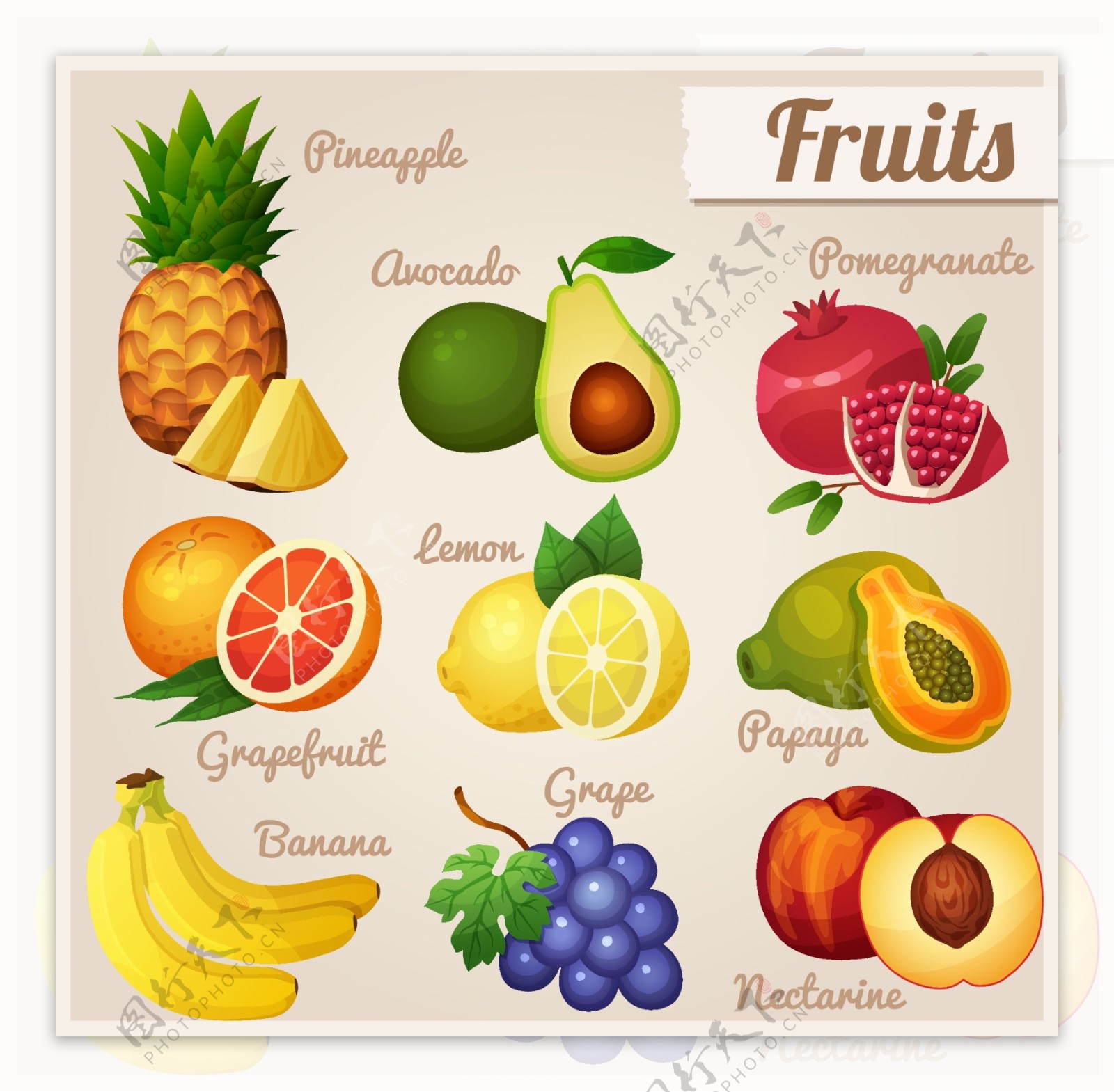 卡通水果设计免费下载菠萝图片