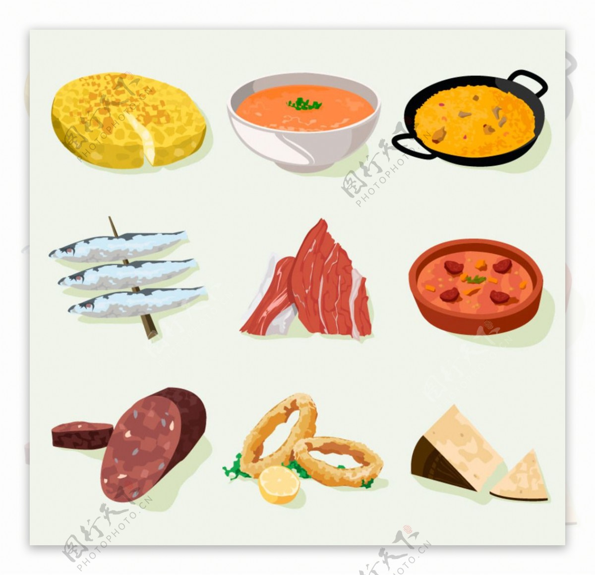 西班牙美食图标图片