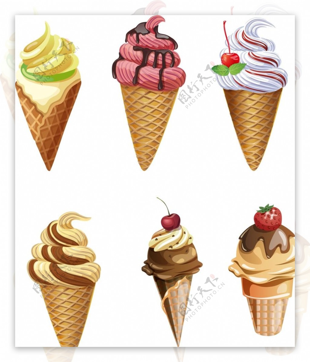 脆筒冰淇淋素材图片