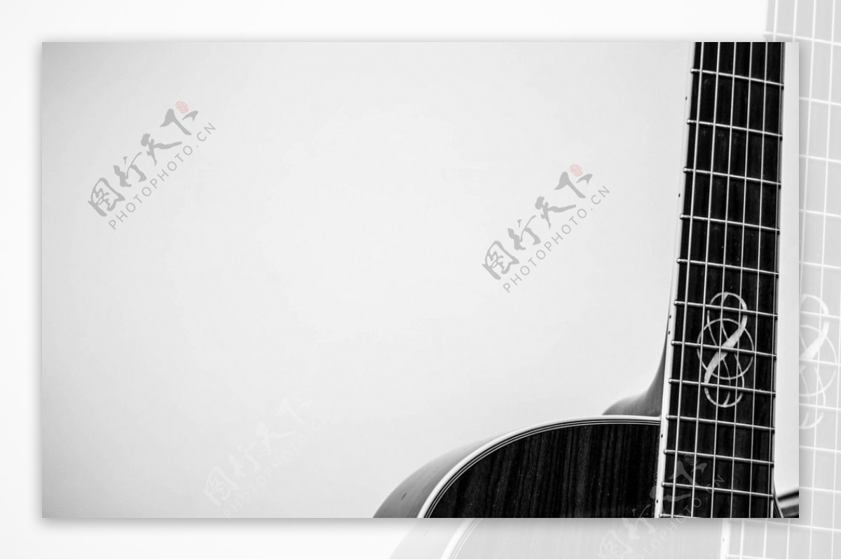 非主流黑白吉他图片