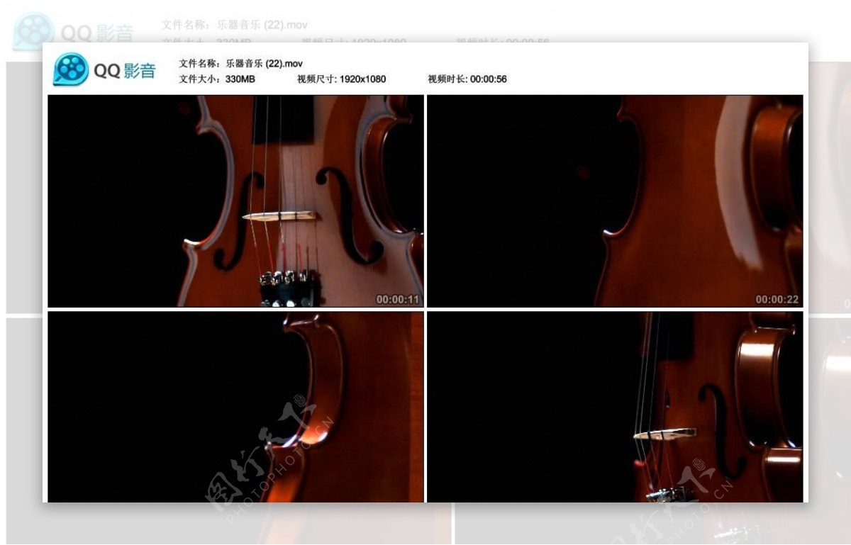 小提琴乐器高清实拍视频素材