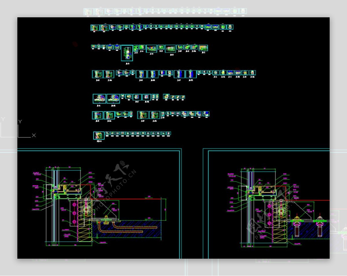 幕墙节点CAD详图图片