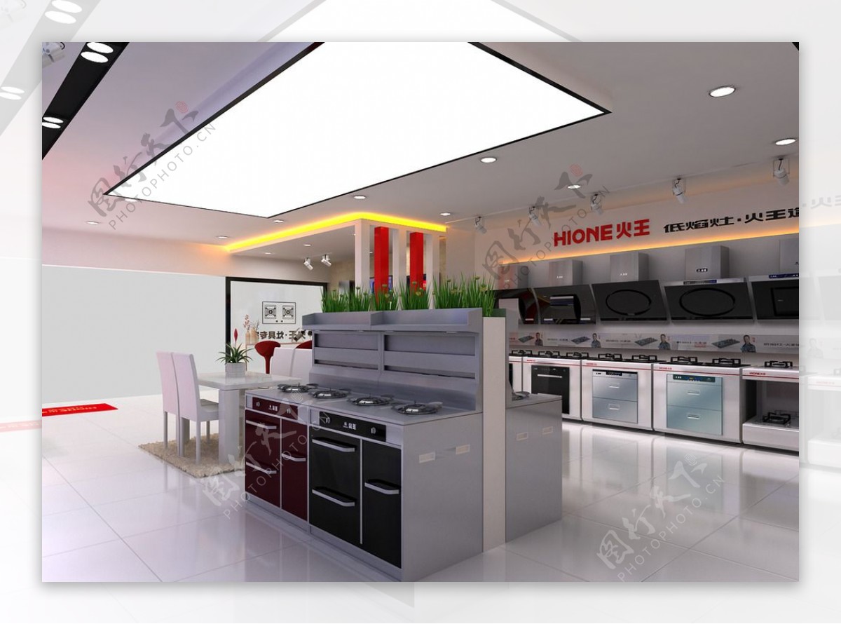 火王专卖店设计空间结构效果图图片
