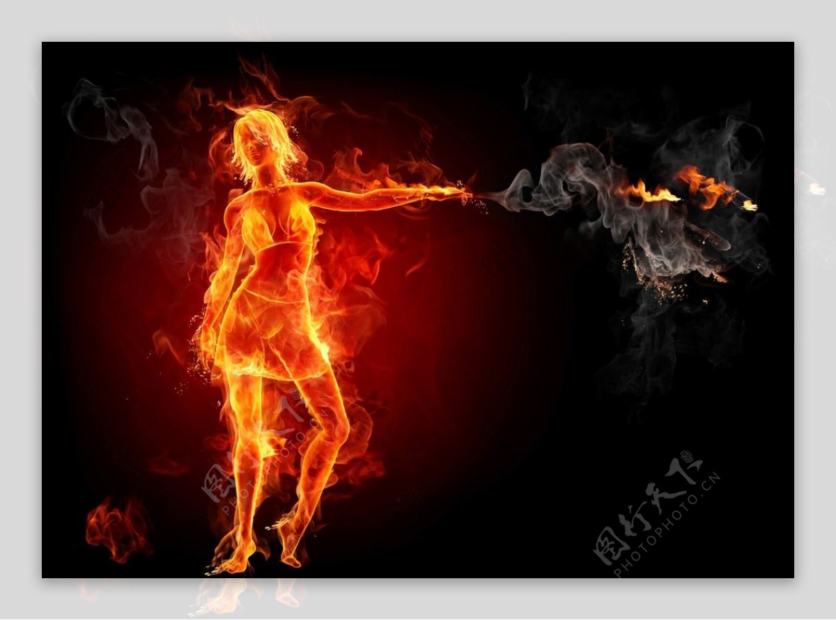 火焰中的女人图片
