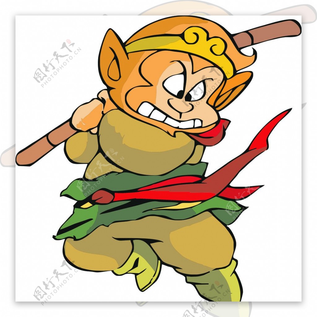 孙悟空矢量人物图片