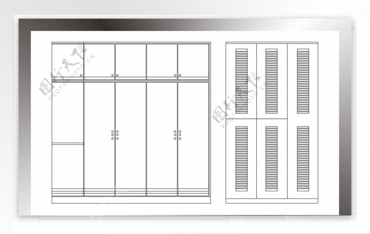 衣柜立面图图片
