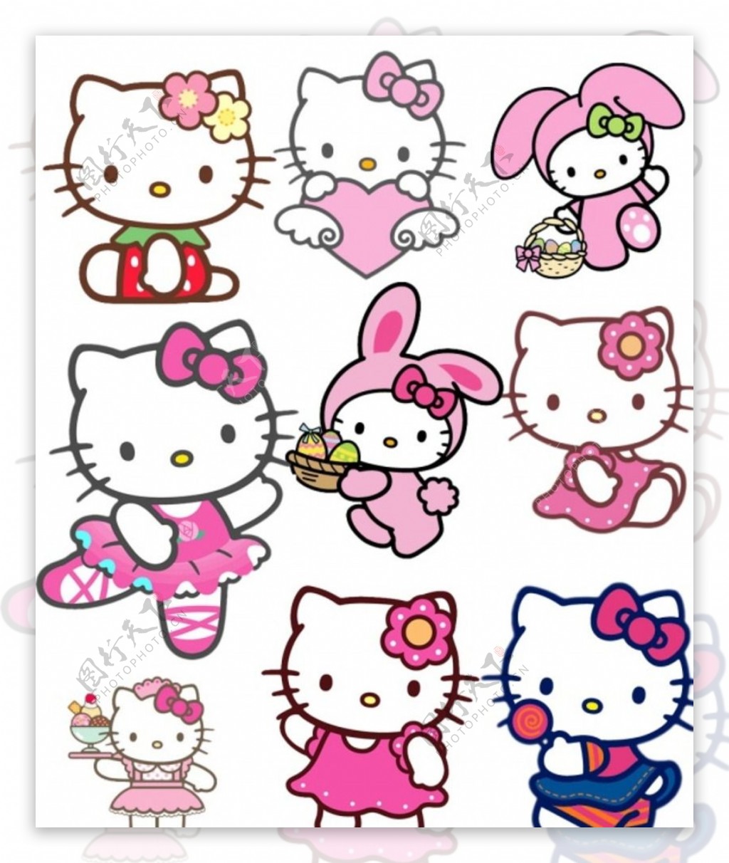 hellokitty矢量图图片