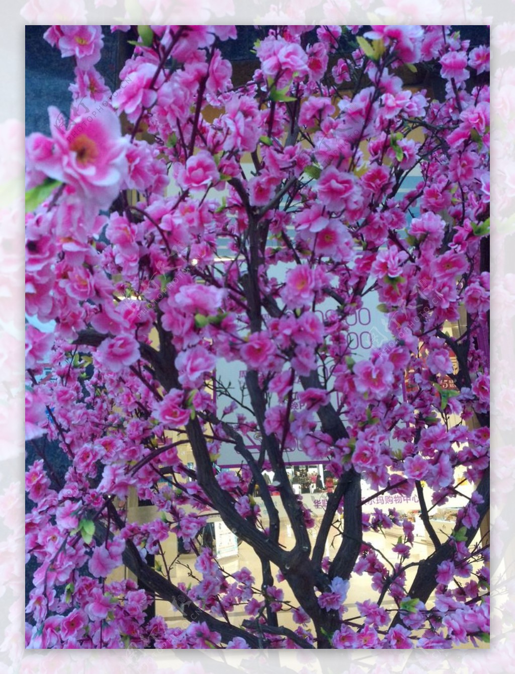 布艺桃花树图片