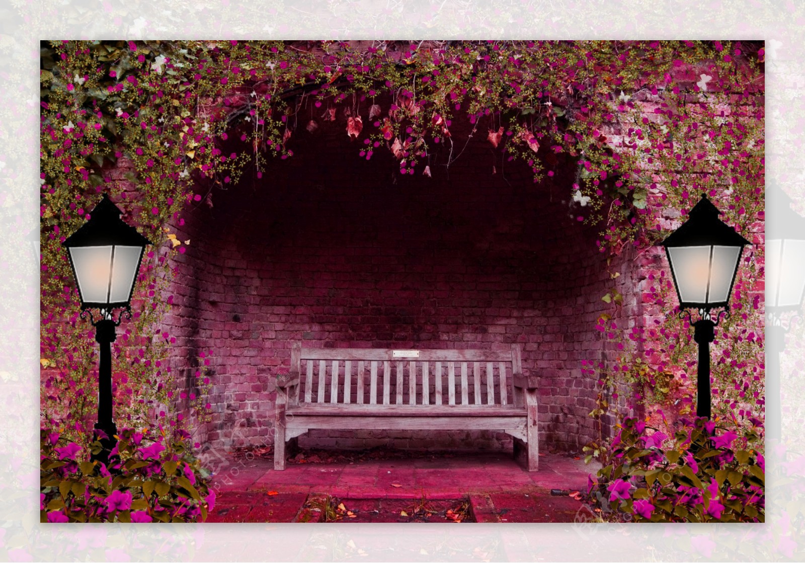 花园长椅图片