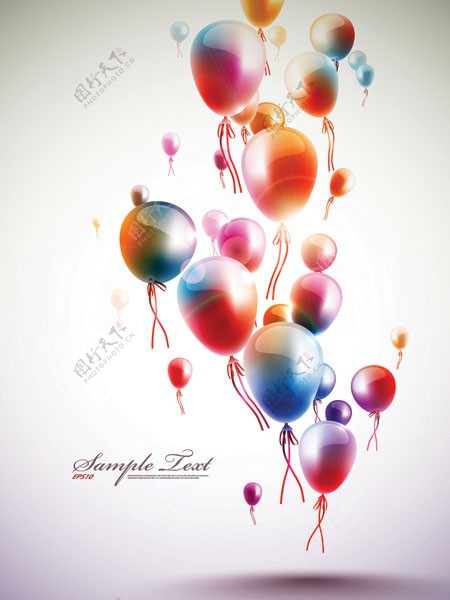 节日气球矢量素材图片