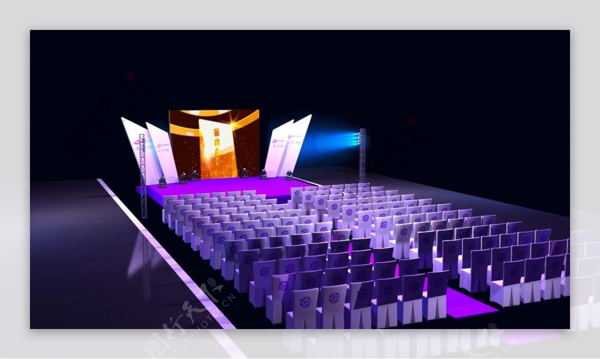 舞台效果图3D颁奖典礼图片