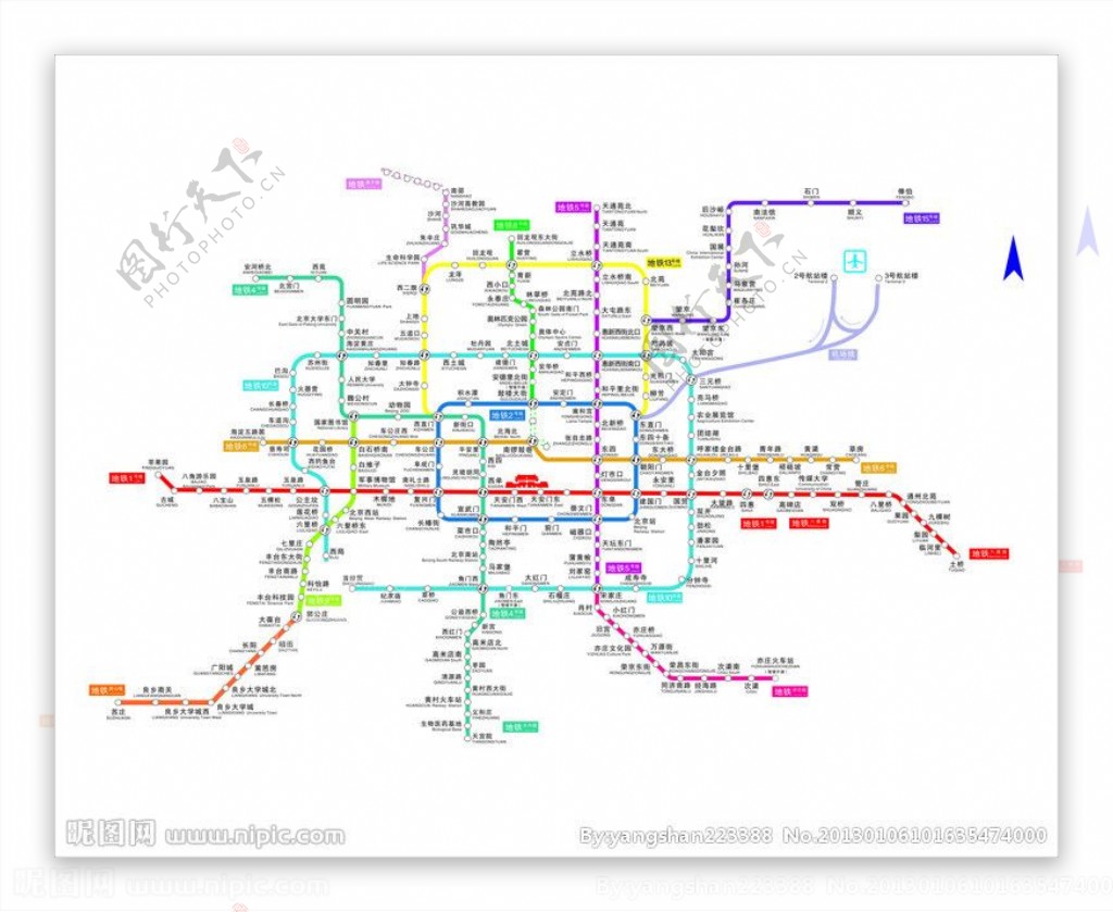 2013北京地铁线路图图片