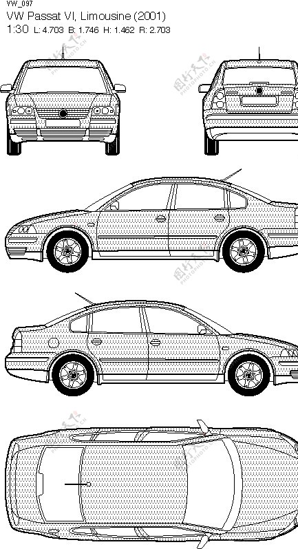 大众汽车线框图图片