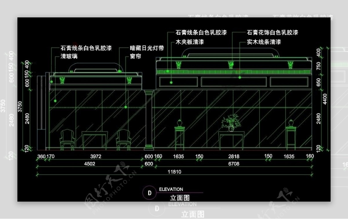 CAD餐厅设计素材图片