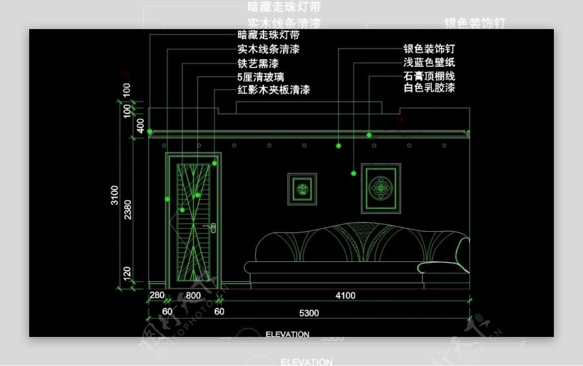 KTV包厢CAD设计素材图片